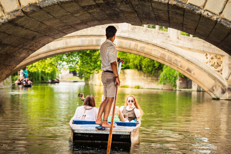 Punting on the River Cam with Rutherford's Punting, Cambridge